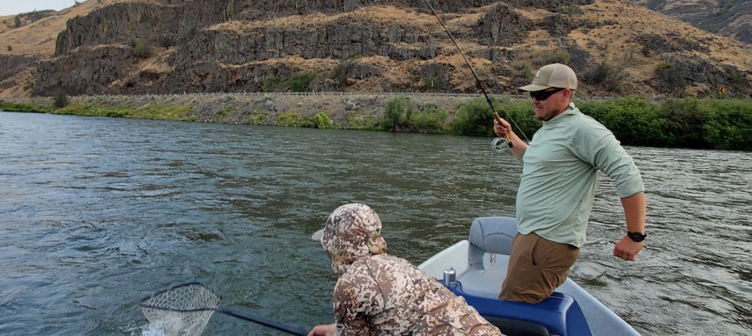 bob and eric yakima river drift boat trip